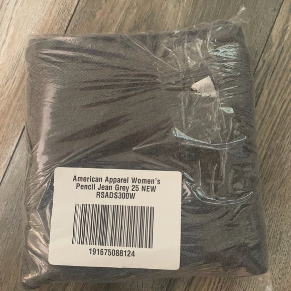 NWT AMERICAN APPAREL WOMEN'S HIGH RISE PENCIL JEAN GREY SIZE 25 - Picture 3 of 5